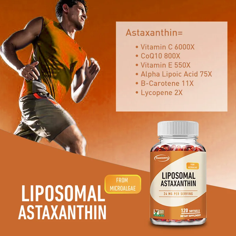 Liposomal Astaxanthin - Supports Eye, Cardiovascular, Joint and Skin Health As Well As Immunity and Accelerates Metabolism