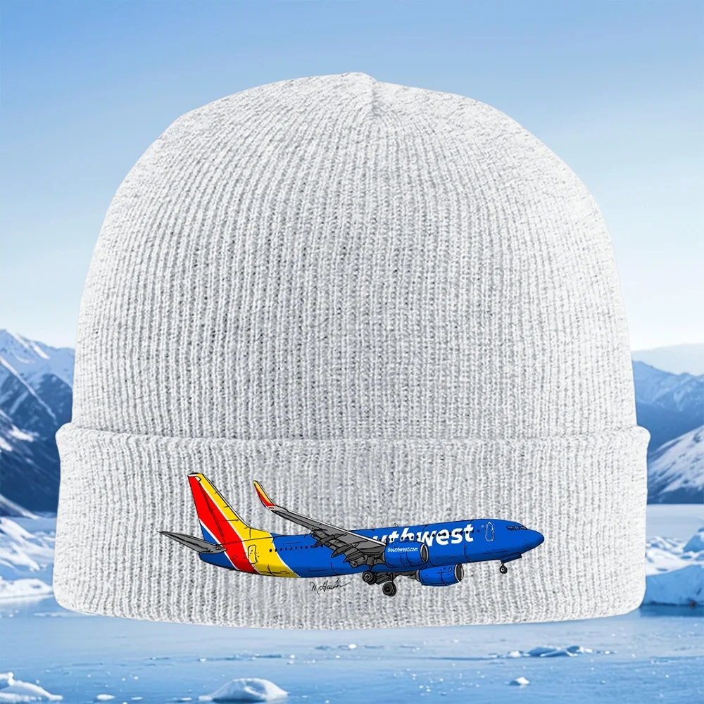 طائرة جنوب غربية بأجنحة للرجال والنساء للجنسين قبعة محبوكة قبعة صوفية شتوية حرارية دافئة لعيد الميلاد وركوب الدراجات في الهواء الطلق والمشي لمسافات طويلة #3