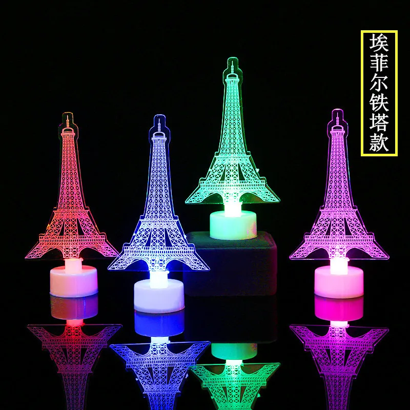 Eiffel Tower Nightlight Desk Bedroom Decoration Paris Fashion Style Sleep Night Light Birthday Xmas Gifts for Child Mothers Day