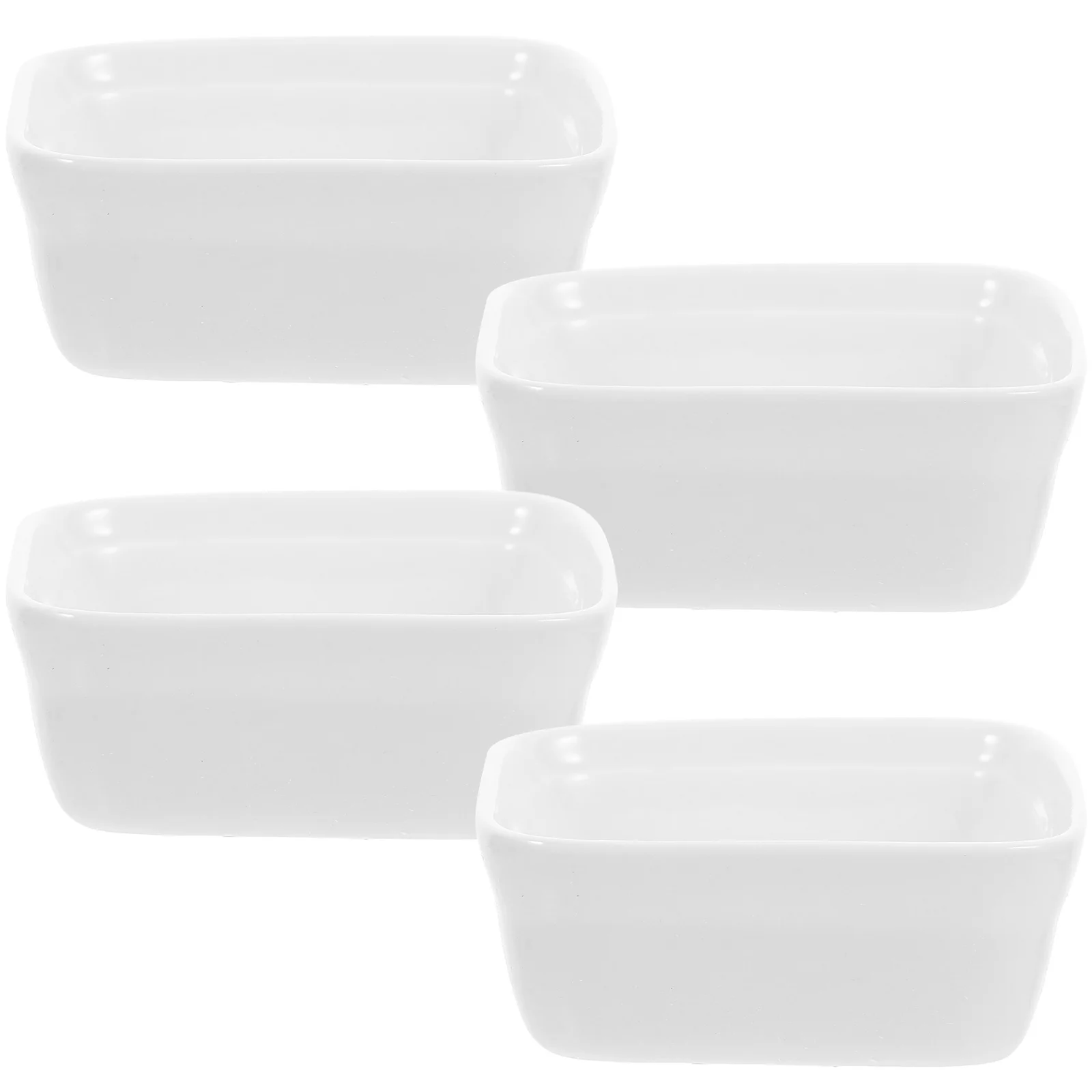 

4Pcs Ceramic Sauce Dishes Porcelain Plates for Sushi Dips Appetizers Serving Bowls Charcuterie Cups