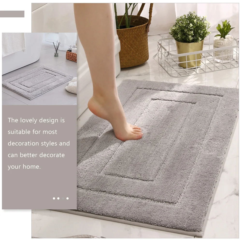 

Bathroom Absorbent Bath Mat Decorative Thick Non-Slip Floor Rug for Bathroom Kitchen Bedroom Washable Entryway Mat