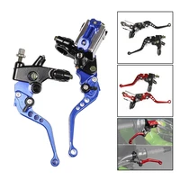 Palanca de cilindro maestro de manillar CNC Universal para motocicleta de 22mm, manija de bomba de freno hidráulico, palanca ajustable de embrague