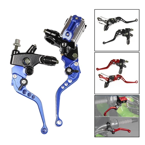 Palanca de cilindro maestro de manillar CNC Universal para motocicleta de 22mm, manija de bomba de freno hidráulico, palanca ajustable de embrague