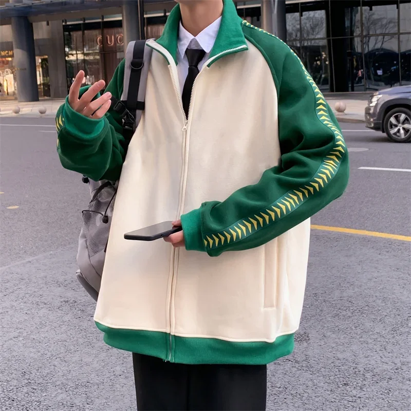 

Vintage Baseball Jassen Mannen Vrouwen Harajuku Stiksels simple Streetwear Casual Losse Varsity Jacket Paar student coat 2023