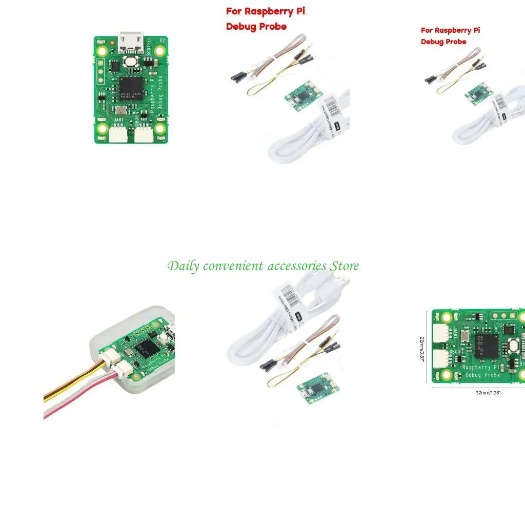 

97QB USB to Serial Debug & UART 3-pin Debug Connector Plug to Play for Pico RP2040