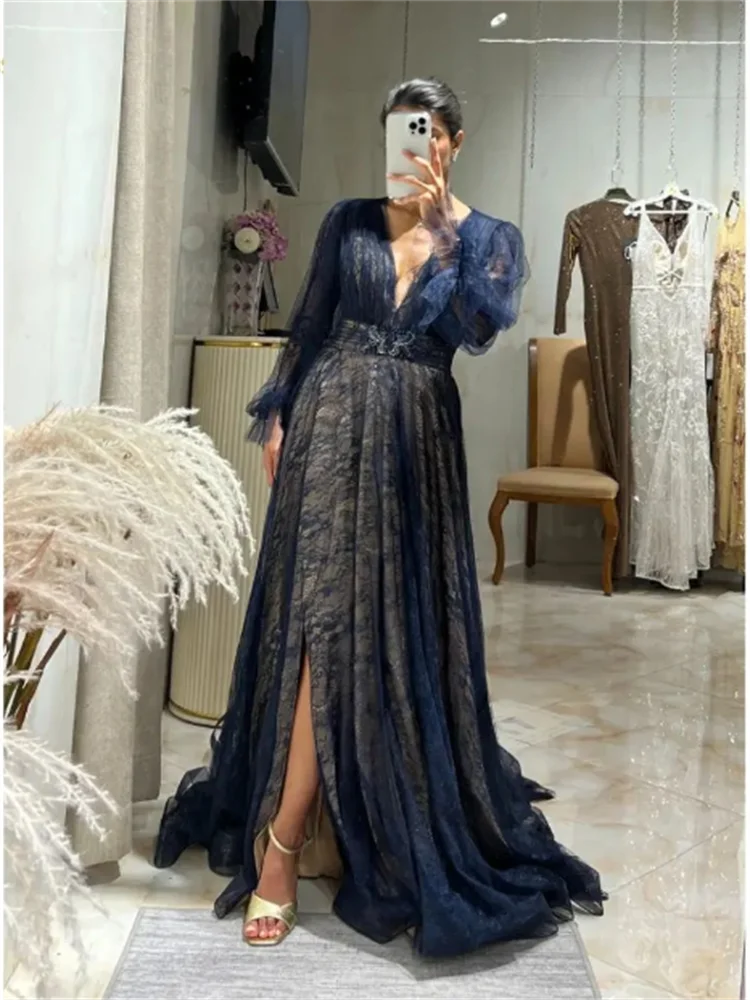 

MU LONG V-Neck Long Evening Dresses Prom dresses 2023 Elegant Party Dresses For Women Formal Occasion Dresses Dresses Gala