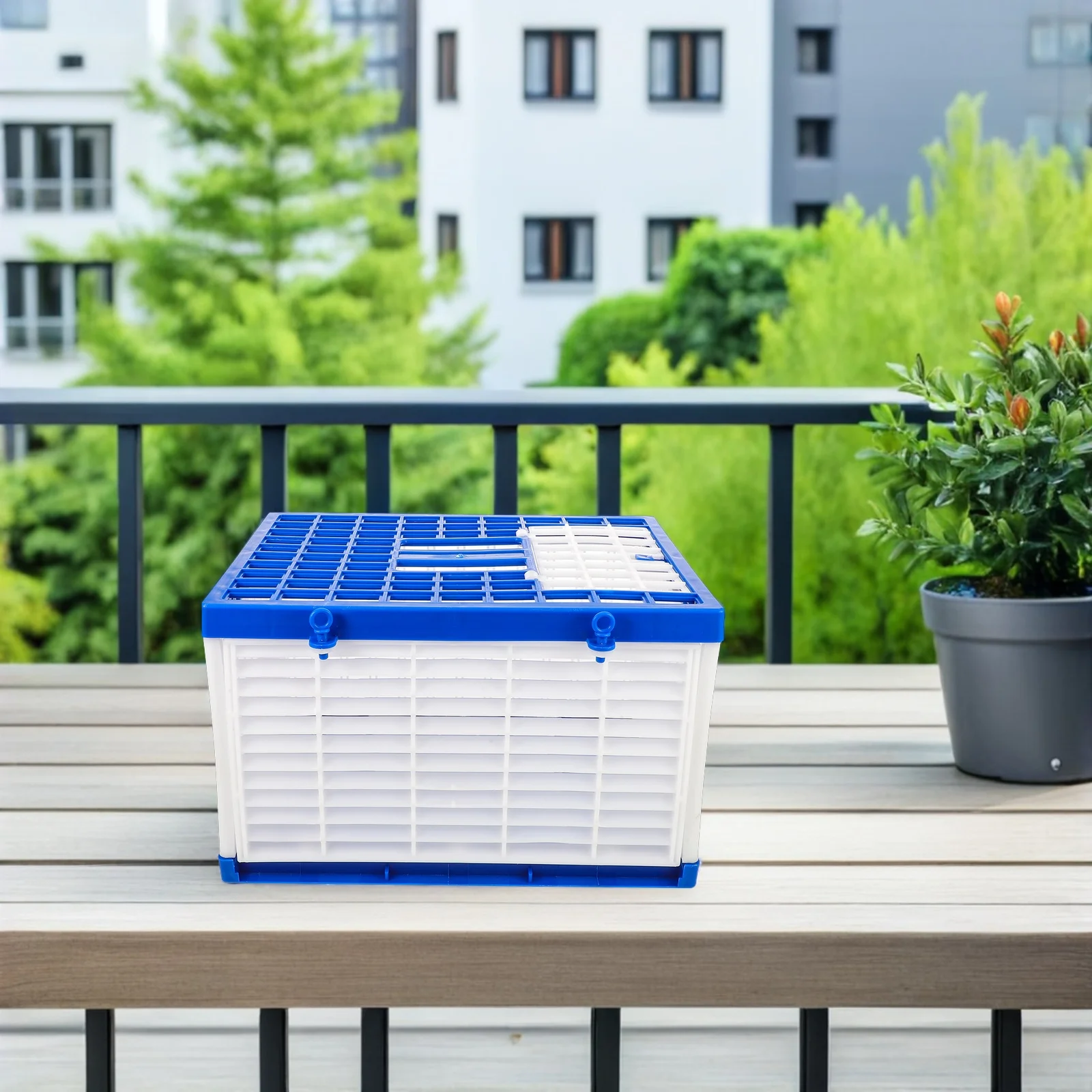 

4- Foldable Training Basket Plastic Pigeon Release Cage For Racing Home Use Portable Bird Travel Carrier Pigeon Transport