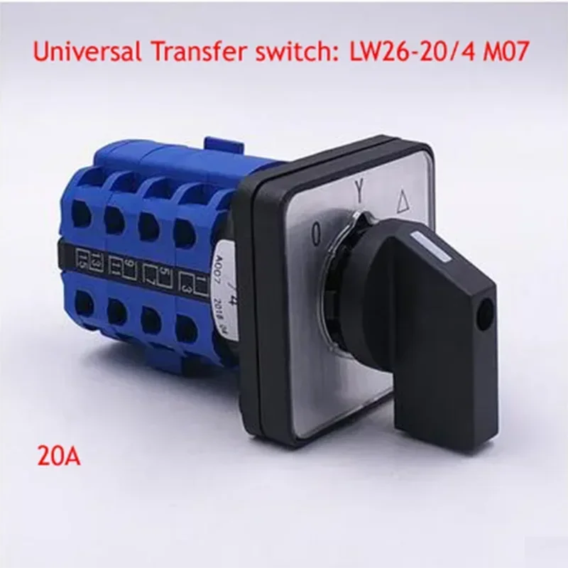 

LW26-20/4 M07 High And Low Speed Fast And Slow Motor Star Triangle Start Universal Switch Three Gears Four Sections