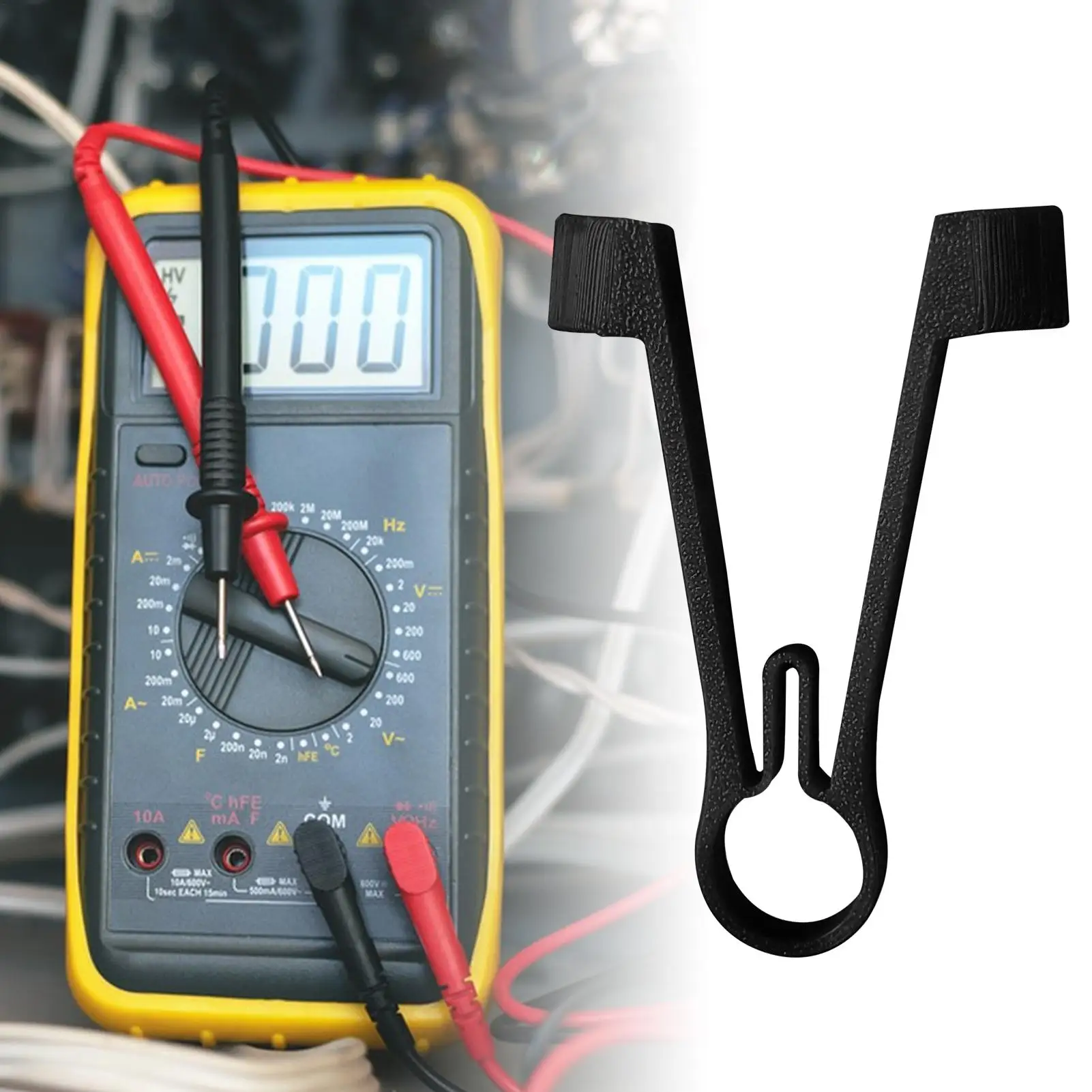 Meter Probes Clip Multimeter Probe Test Holder Clamping Tool Electrical Testing Power Supplies One Hand Repairing Tool