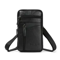 Men Multi-function Leather Shoulder Messenger Bag Handbag Belt Casual Leisure