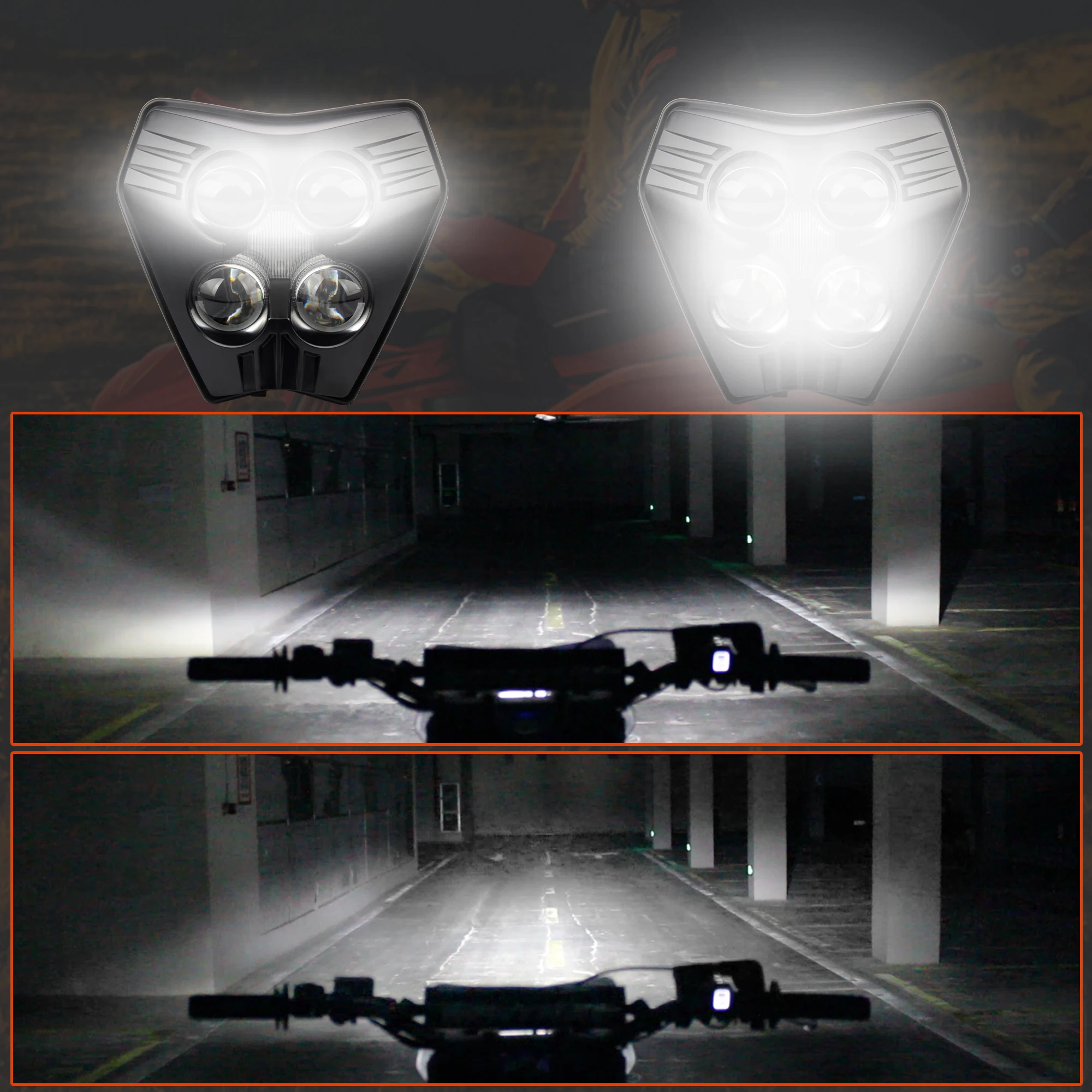 موتوكروس LED المصباح ل KTM 250 350 450 500 EXC-F ستة أيام بطل الطبعة 2024 2025 إندورو ديرتبايك كشافات استبدال
