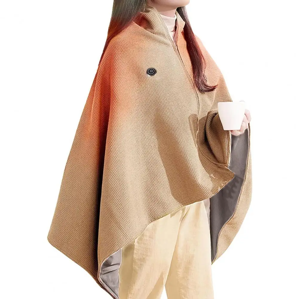 

Blanket Usb-powered Shawl Blanket Bag 2-in-1 Electric Heating Scarf Blanket Poncho for Women Winter Warmth