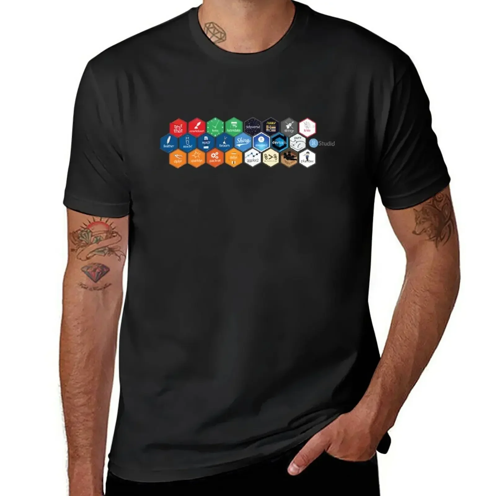 The RStudio team contributes code to many R packages and projects T-Shirt vintage blacks t shirts for men graphic Over sized men