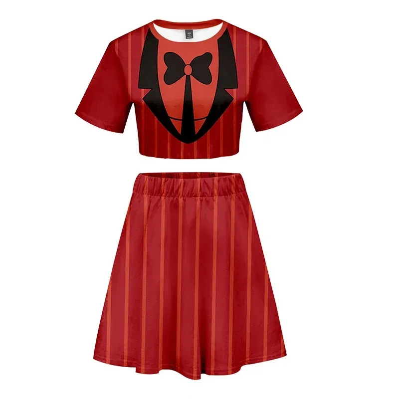 111 www أنيمي فندق تأثيري حلي تي شيرت فستان تشارلي ألاستور تنورة موحدة علوية الدعاوى تيز للفتيات والنساء هالوين Cl #5