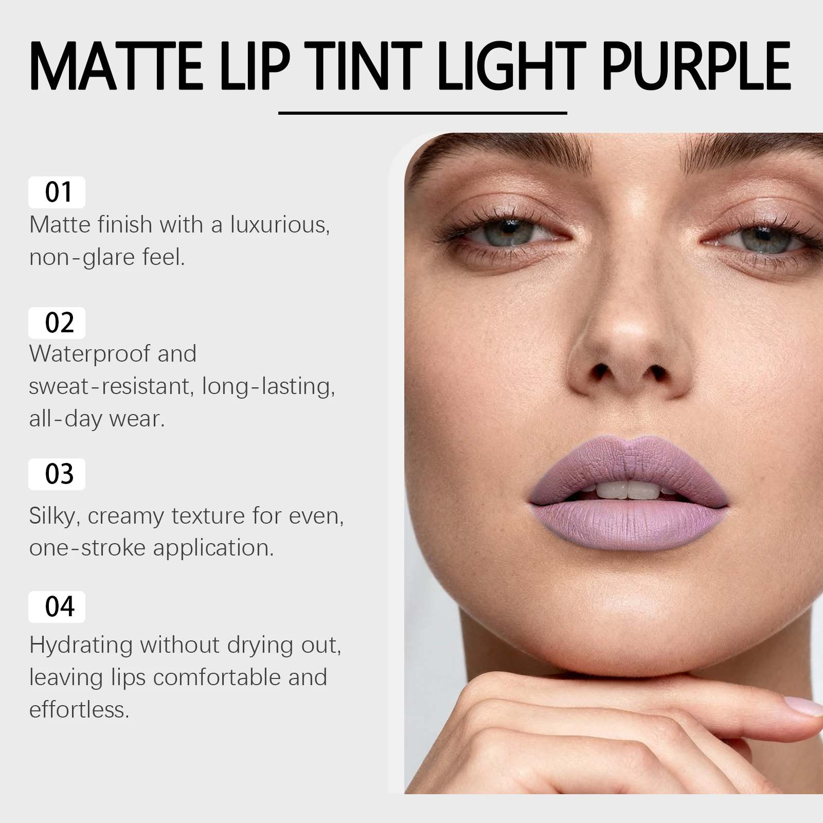 Matte lipgloss Natuurlijke liptint Langdurige kleurbehoud Waterdichte lipgloss Hydraterende cosmetica 4 kleuren