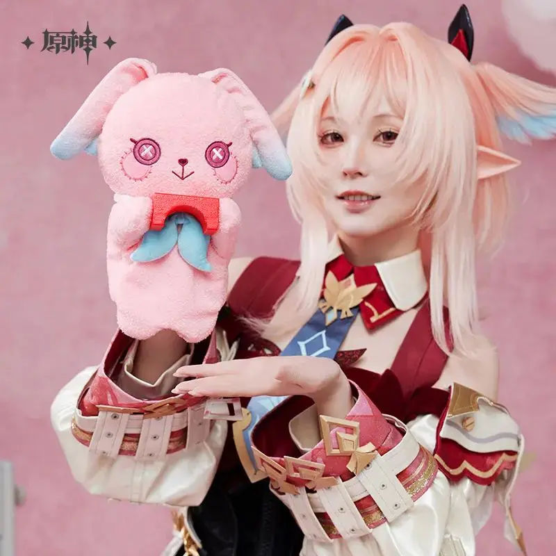 

miHoYo Official Game Genshin Impact Linnea Rabbit Plush Hand Puppet Cartoon Doll Anime Ornament Pendant Prop Cosplay Xmas Gifts