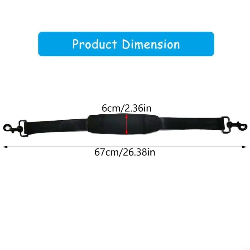 581F Padded Shoulder Pad Strap For Baby Pram With Reinforced Metal Clasps And Ergonomic Weight Distribution Design