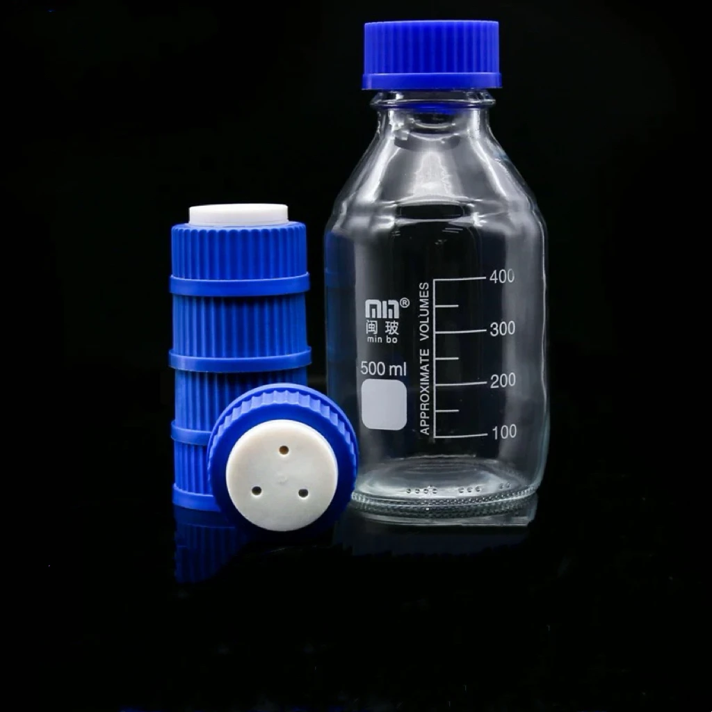 100ml  Lab Blue Cap Liquid Phase Mobile Phase Bottle, Screw Mouth Storage Bottle ,Chromatography Liquid Phase Solvent Bottle