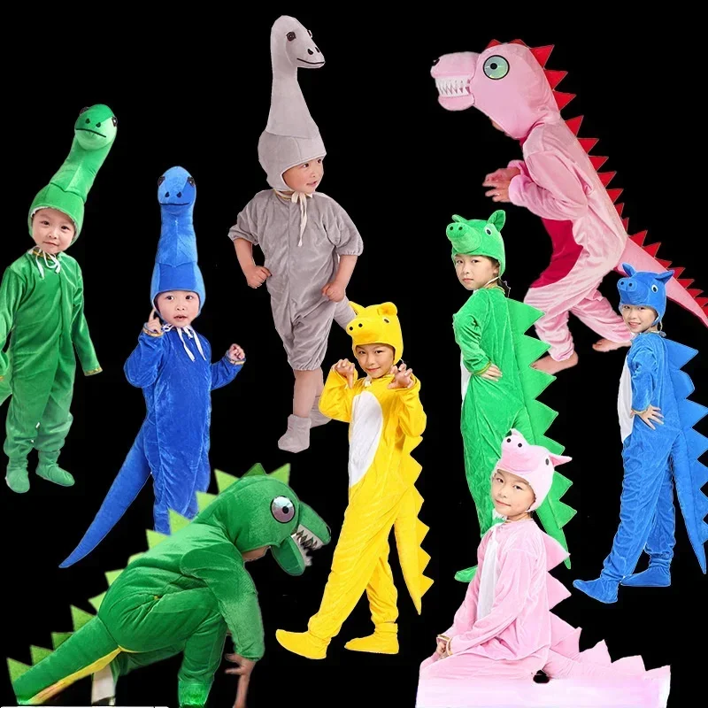 

Cosdea Cartoon Plush Animal Fancy Dress Show Dinosaur Tyrannosaurus Hats Children Adults Gift Set Cosplay Halloween Cos