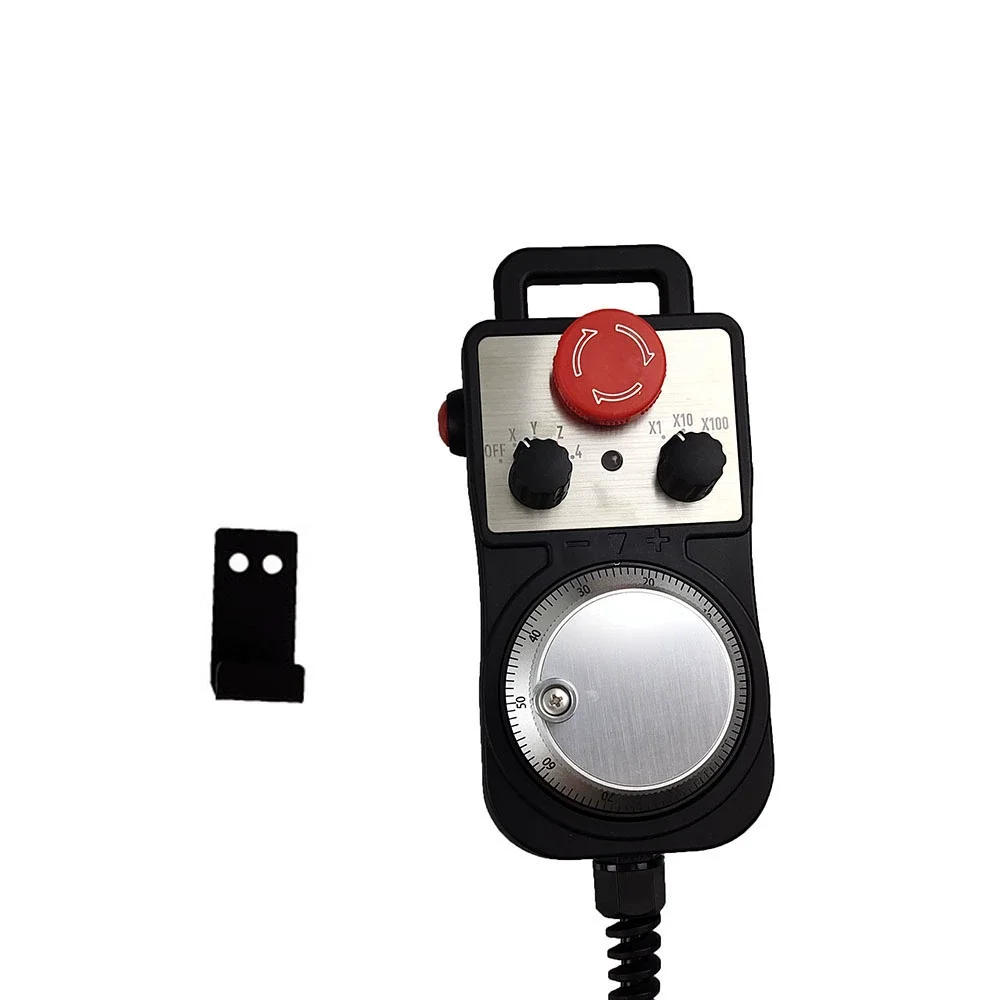 CNC Electronic Handwheel with Emergency Stop and Enable Handwheel for Engraving Machine Woodworking Processing 5V Encoder