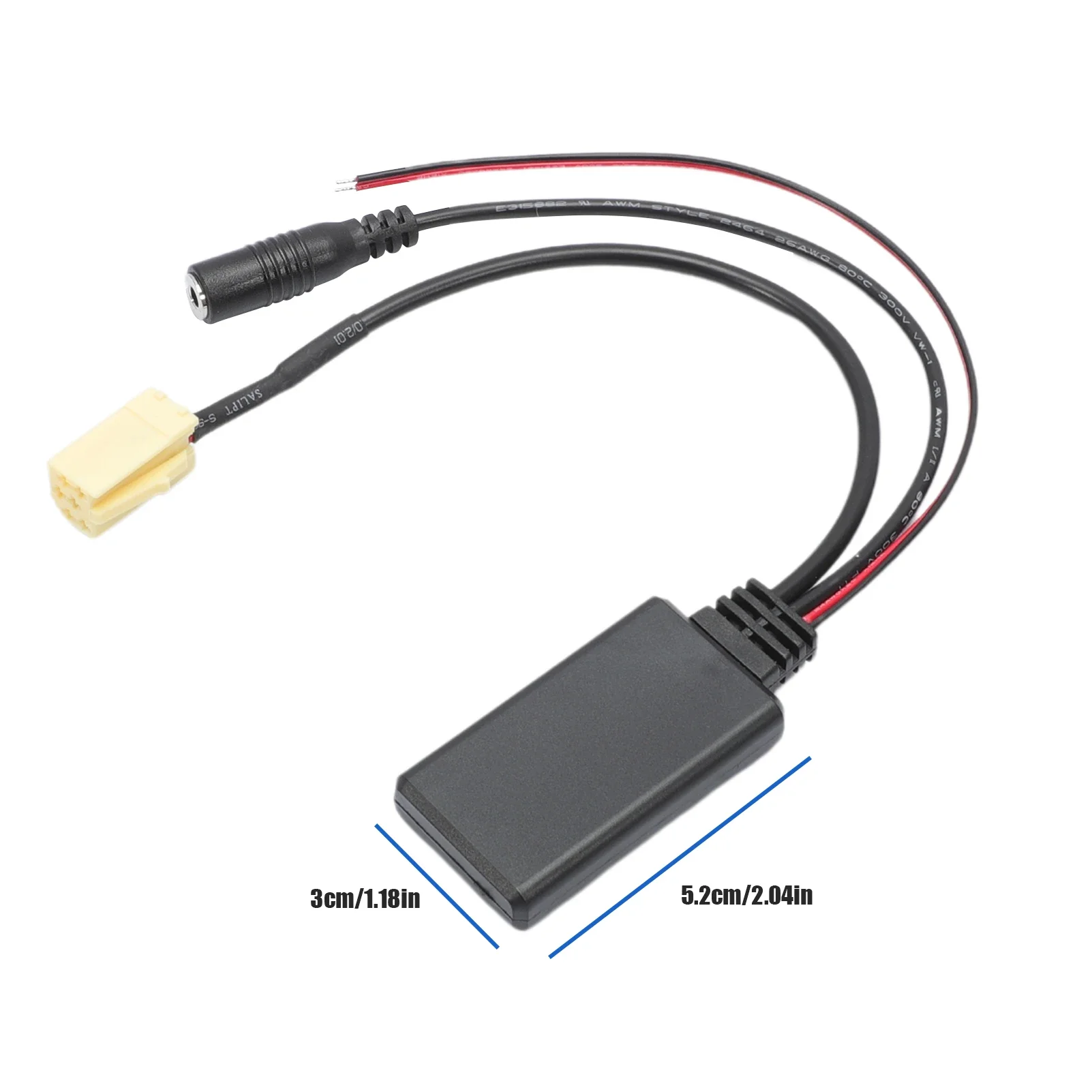 AUX Bluetooth Cable, Adapter for Car Bluetooth 5.0 with Microphone Adapter AUX Bluetooth Handsfree for Fiat 500/Grande Punto