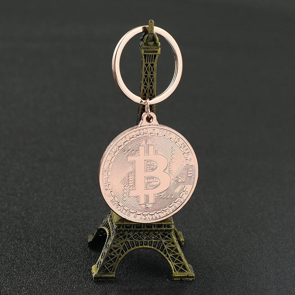 Gold Plated Bitcoin Coin Collectible Art Collection Gift Physical Commemorative Casascius Bit BTC Metal Antique Imitation