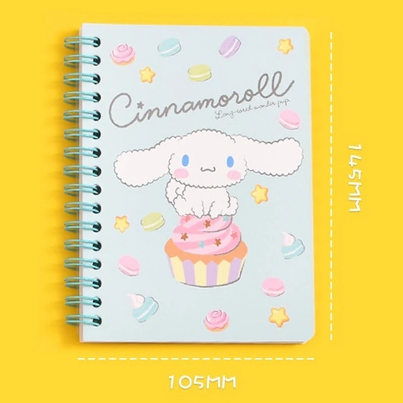 New Anime Sanrio Notebook Kawaii Hello Kitty Kuromi Melody Office Notebook Handbook Book A6 Cartoon Pp Coil Book Student Gifts