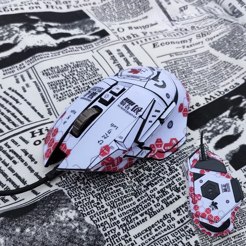 Evangelion ماوس المضادة للانزلاق ملصق ملصق ل لوجيتك G502 ماوس أنيمي عرق مكافحة قطرة الألعاب ماوس حماية ملصق هدية