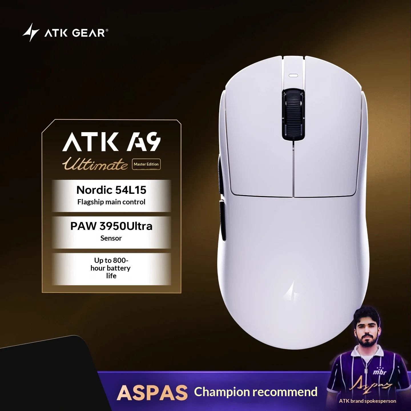 ATK DragonFly A9 Ultimate Wireless Gaming Mouse 42000DPI 750IPS