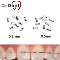 Mini butées à sertir dentaires, fils orthodontiques sur Archwire, 50 pièces, 0,5mm, 50 pièces, 0,8mm, 25 pièces, 0,5mm, 25 pièces, 0,8mm