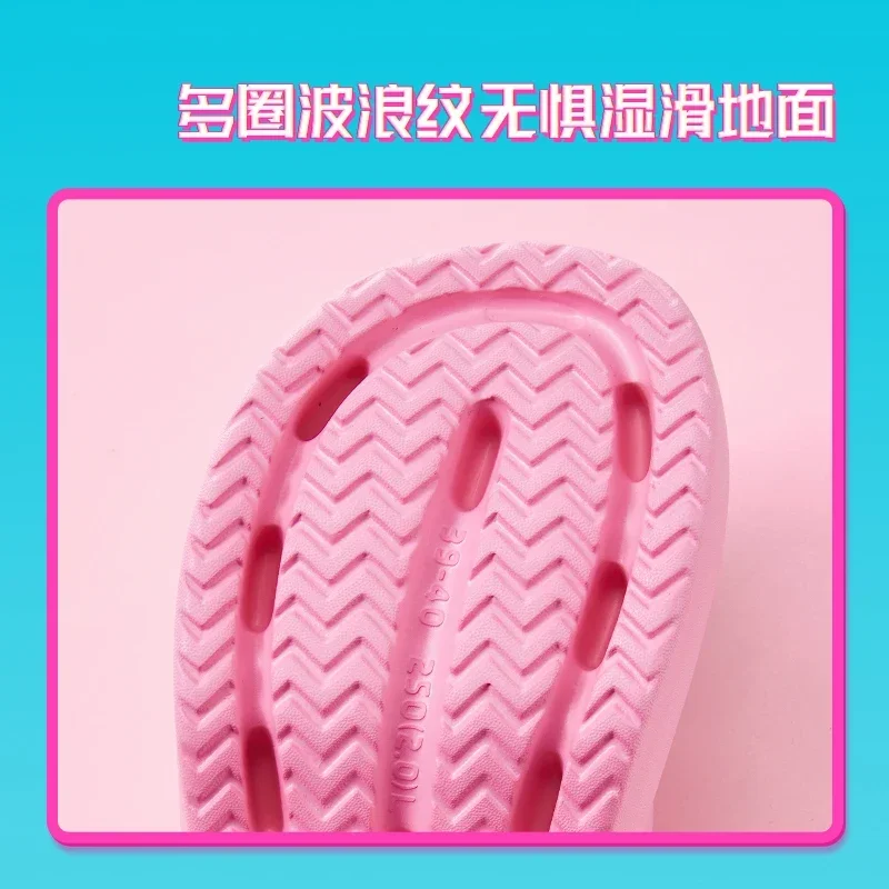 Miniso Barbie Summer Women Slipper Women\'s Pink Slides Indoor Platform Outdoors Kawaii Shoes Flip-flops Beach Garden Sandals Y2k