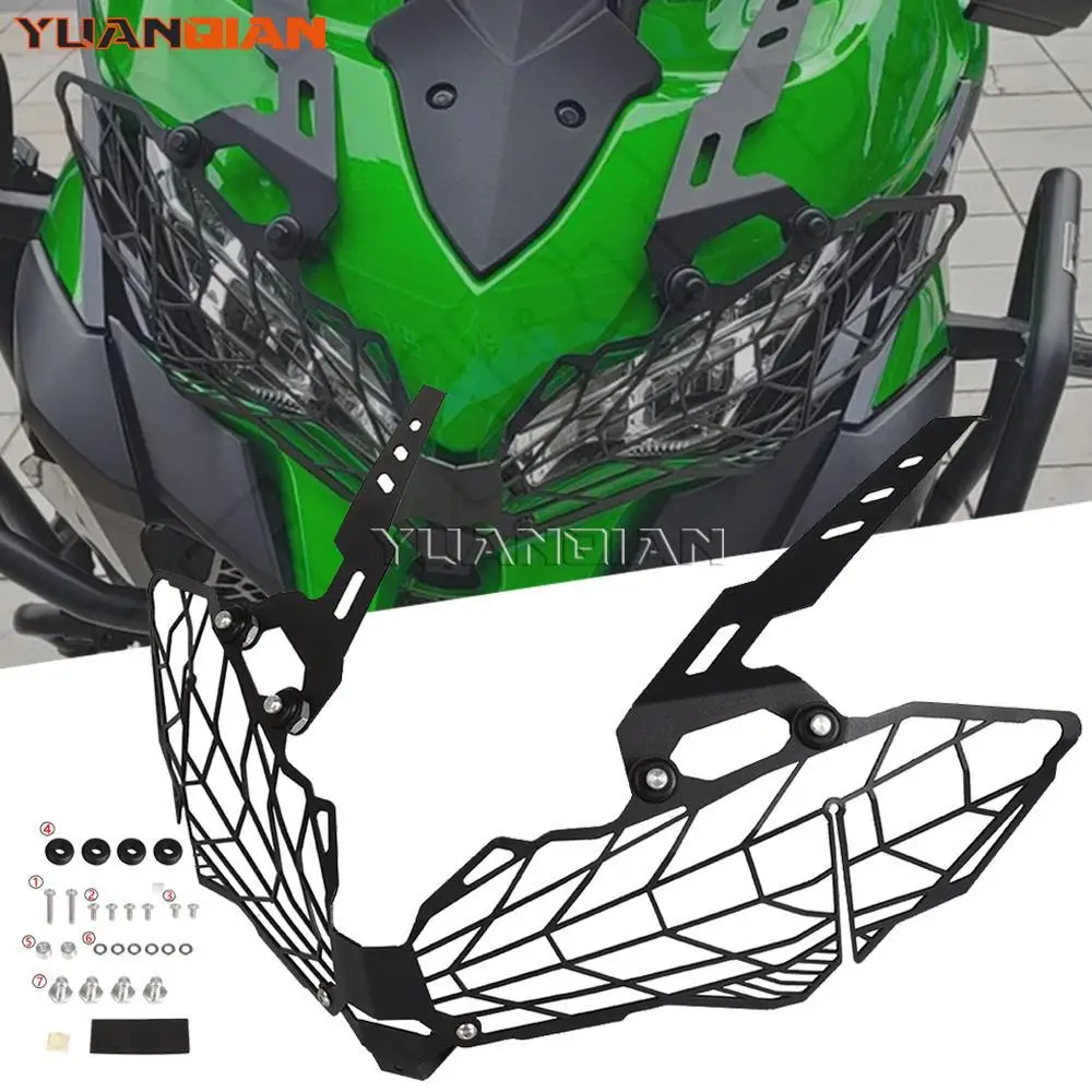 

For KAWASAKI Versys 1000 KLE1000 Versys1000 2023 2022 2021 2020 2019 Motorcycle Headlight Guard Headlamp Grille Protection Cover
