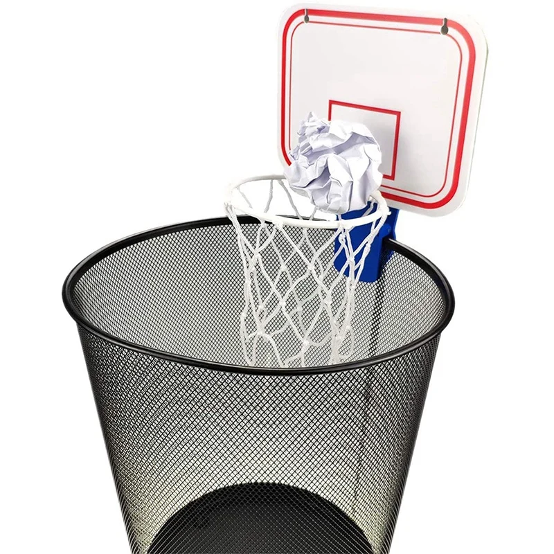 Sport Office Basketball Hoop Clip For Trash Can Basketball Game Small Basketball Board Clip For Waste Basket