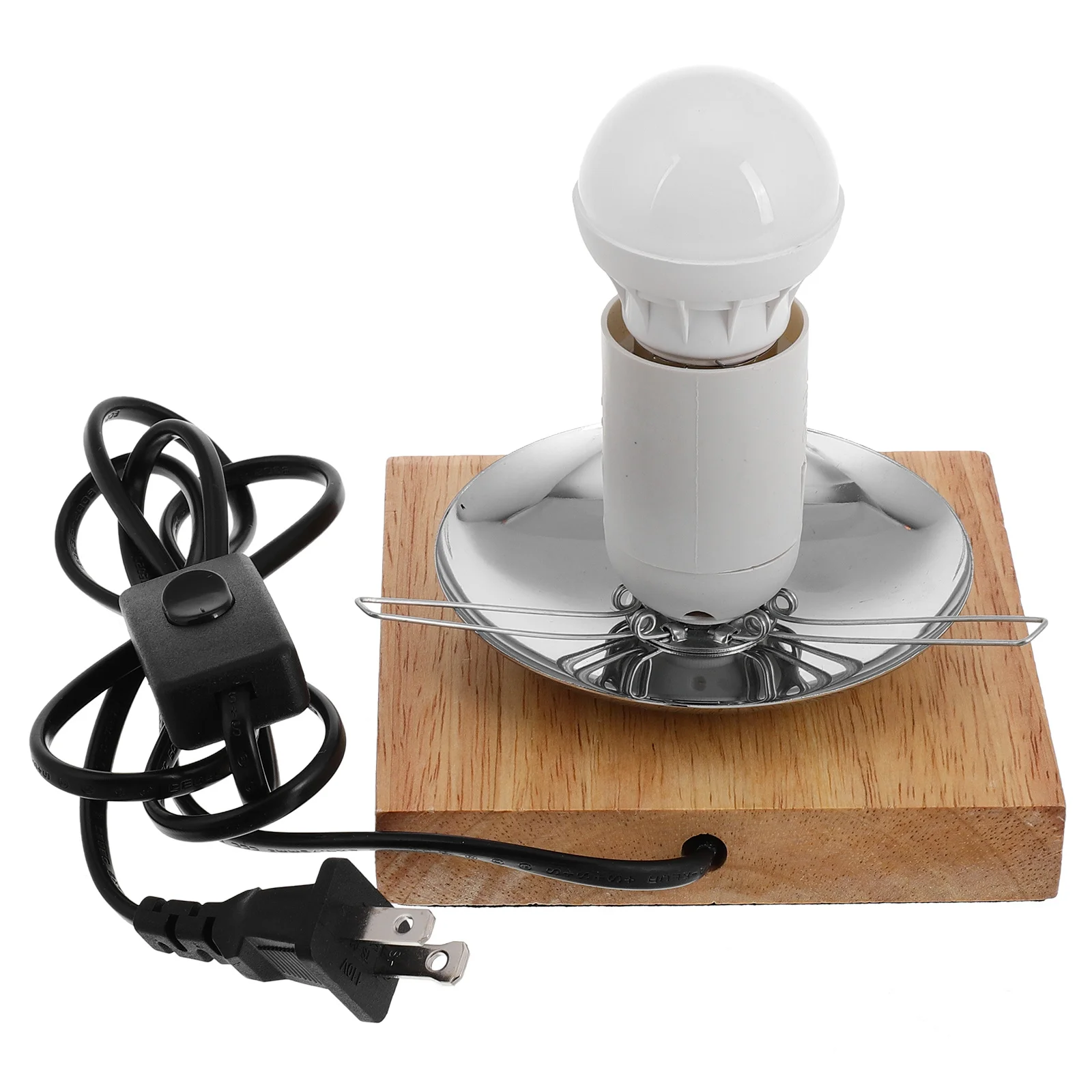 

Wooden Table Lamp Base Three-Prong Snap Ring E27 Screw Socket DIY Desk Lamp Light Bulb Holder Indoor Lighting Bulb Holder