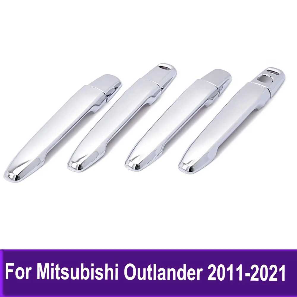 

Chrome Side Door Handle Cover Trim For Mitsubishi Outlander 2011-2018 2019 2020 2021 Styling Accessories Sticker