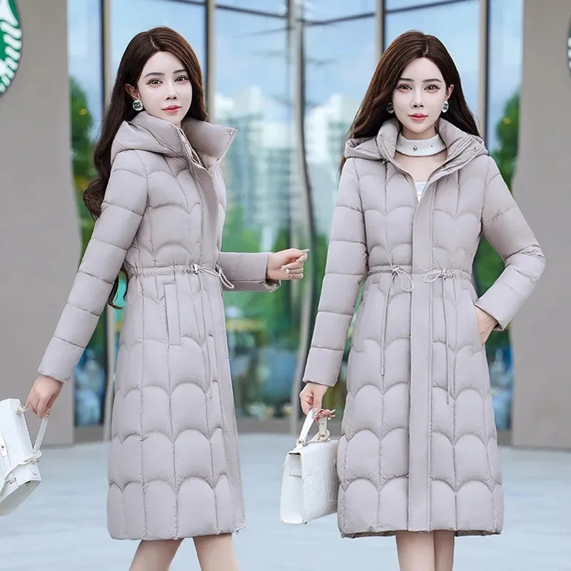 

Winter Women Jacket Coats Long Parkas Female Down Cotton Hooded Overcoat Thick Warm Jackets Windproof Casual Student Coat