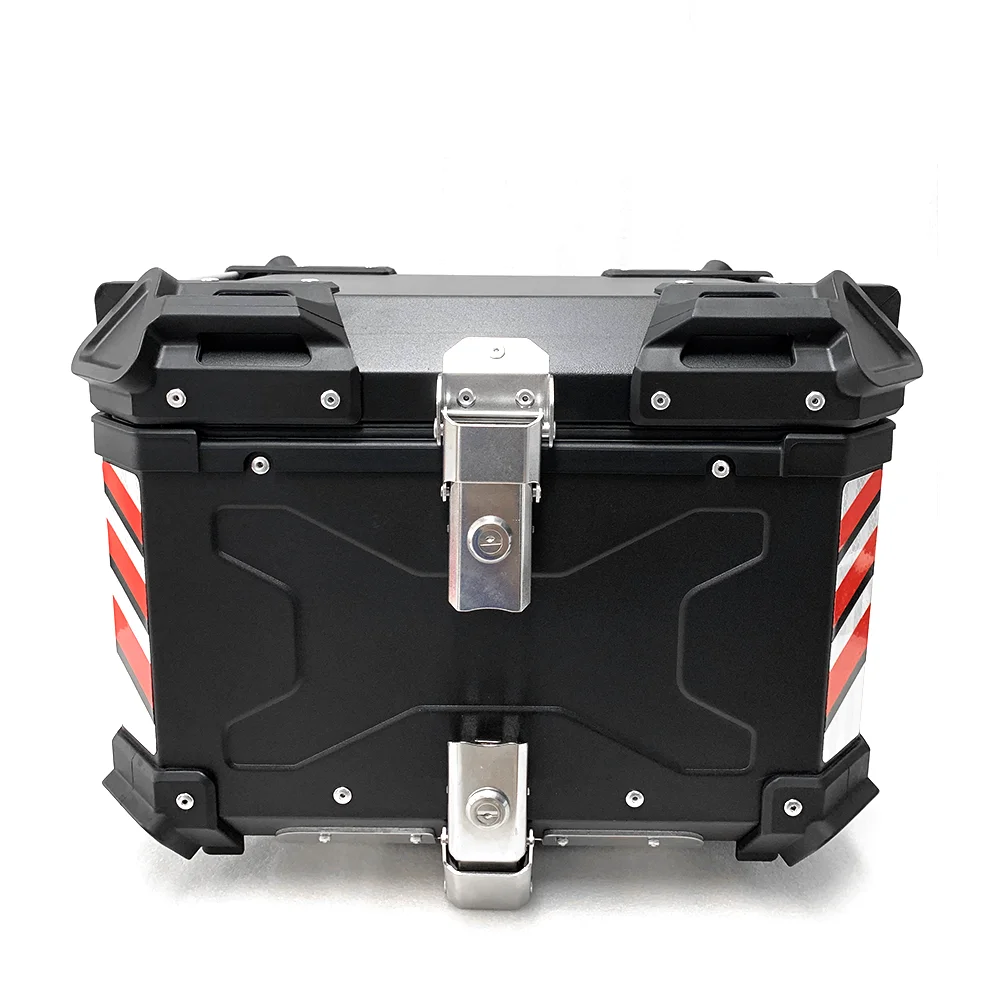 Universal 45L/Aluminum Trunk Tail Box Motorcycle Extra-Large Storage Space Removable Waterproof& Lock Rear Luggage Case