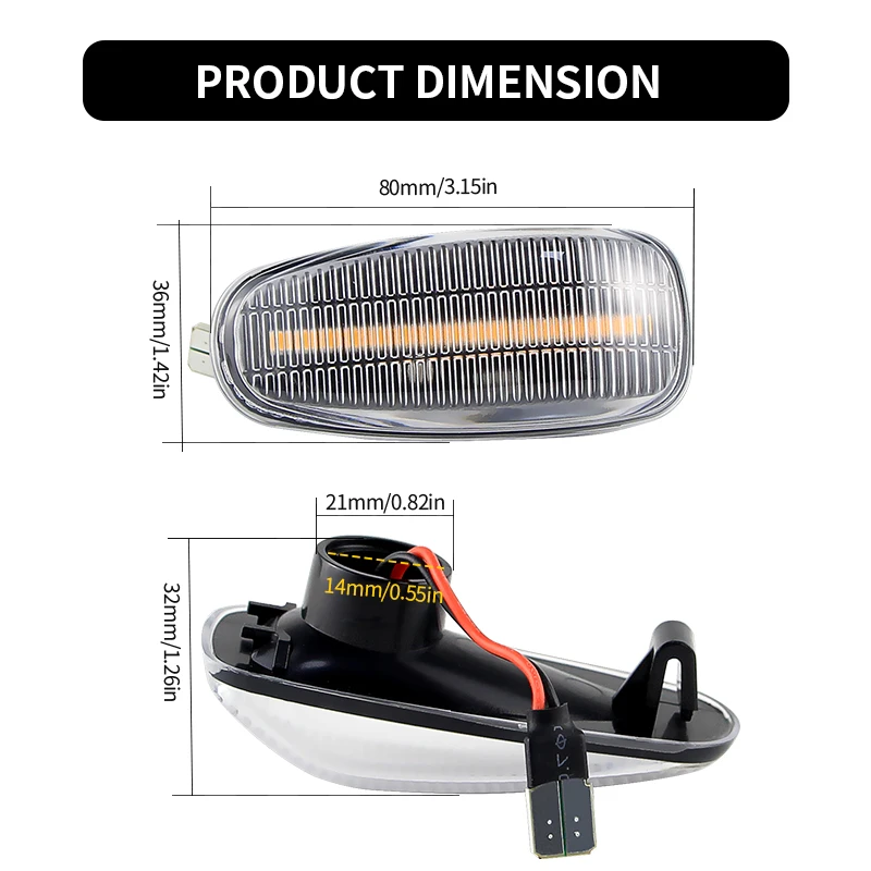 2 قطعة LED الجانب ماركر بدوره أضواء الإشارة لمرسيدس بنز E-Class W124 1984-1998 W210 95-03 ML-Class W163 98-02 اكسسوارات السيارات