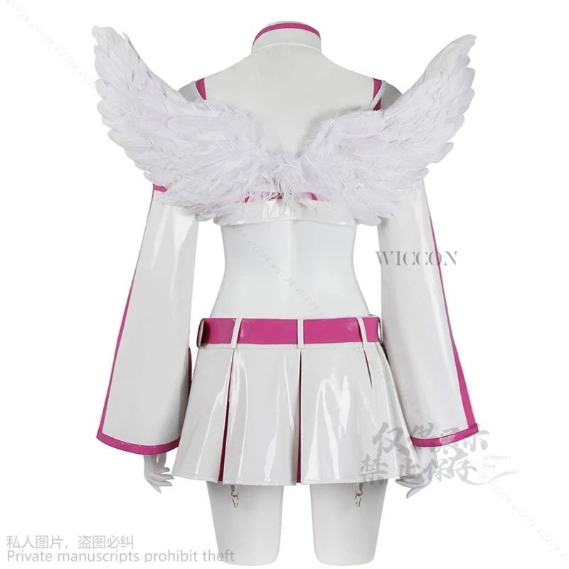 Anime 2,5 dimensionale Verführung Lilysa Amano Liliel Cosplay Kostüm Perücke Rock Uniform Flügel Kopf bedeckung Halloween Party Frauen Requisiten