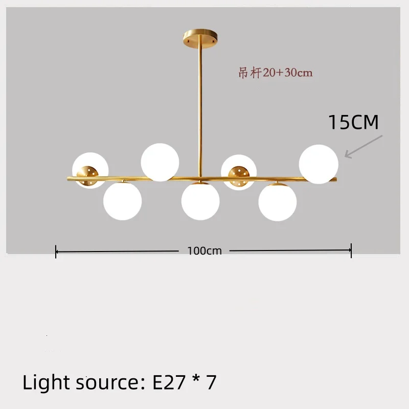 JIANKEXING Moderner 6-7 Köpfe Magic Bean Glas-Kronleuchter für Esszimmer, Küche, Insel, Wohnzimmer, Schlafzimmer, Loft, Haus, Beleuchtungskörper, Dekor 10