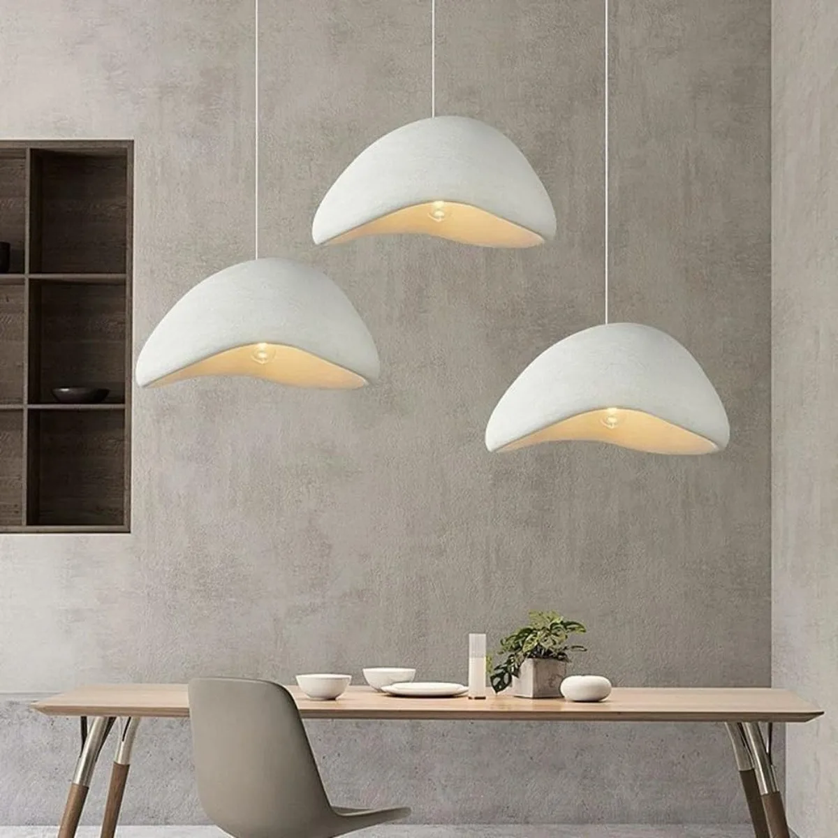 

Restaurant Pendant Light Nordic Cream Style Living Room/Study/Bedroom Lamps Creative Japanese Wabi-Sabi Bar Counter Hanging Lamp
