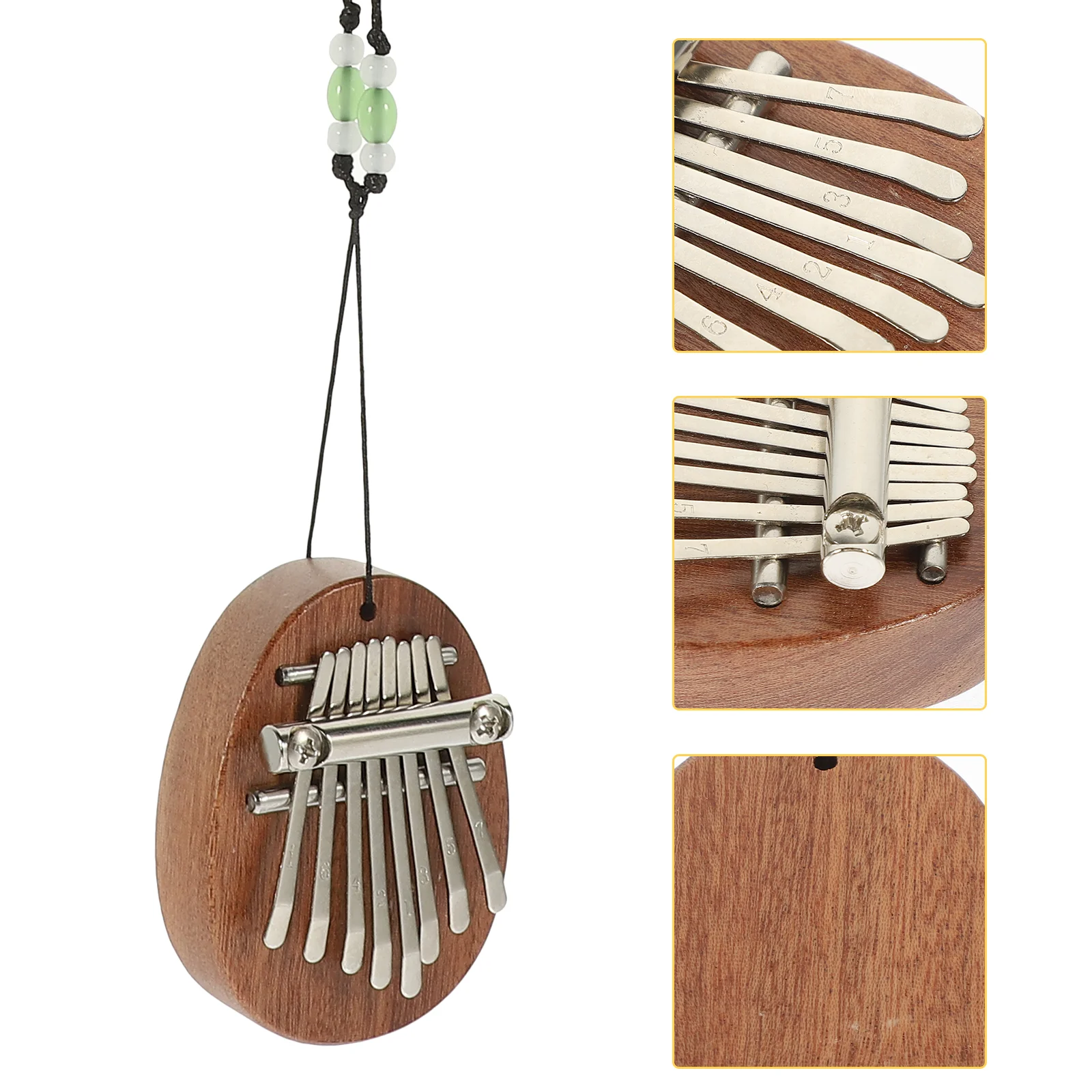 Mini Cabalin Pocket Musical Instrument Wood Kalimba Instruments Thumb Piano Finger Percussion Toy 8 Keys