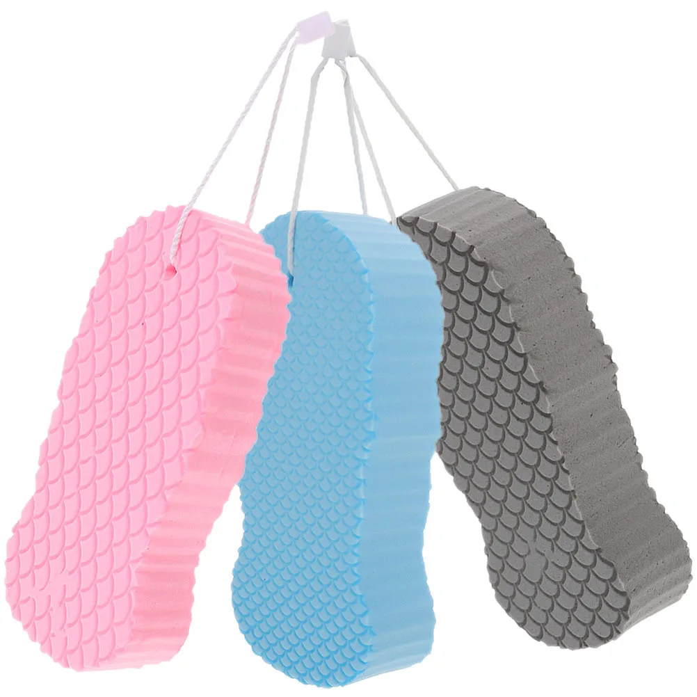 

3pcs Bath Sponge For Supple Body Scrubbers Exfoliating Showering Sponges Lightweight Bathing Tools