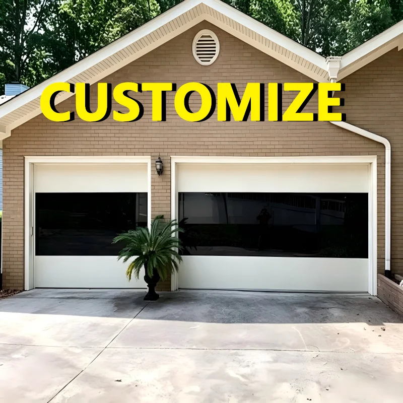 Custom Aluminum Alloy Automatic Sectional Garage Door Rolling Shutter Door Sturdy Impact Resistant Remote Control Lifting Design
