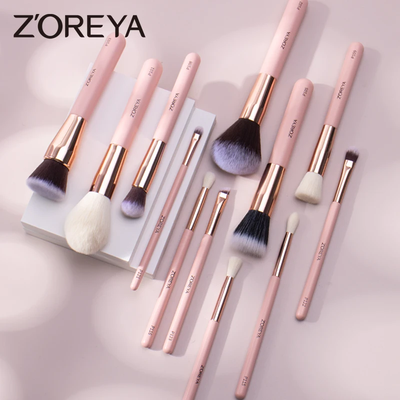 ZOREYA Brush Makeup Brushes Set 25pcs Foundation Powder BlendingEyeshadow Liner Brush Blending Highlighter Brocha Maquillaje