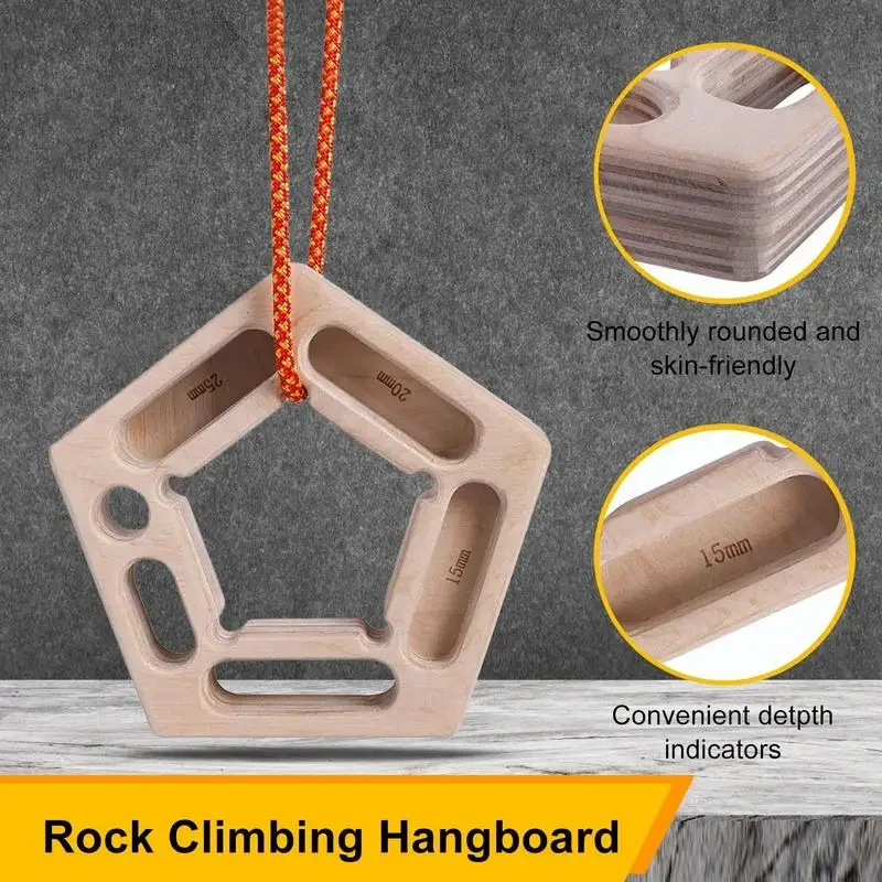 Pull-Up Board Hangboard Rock Climbing Finger Strengthener Boards Trainer Forearm Strengthener Practice Tool Outdoor Climbing