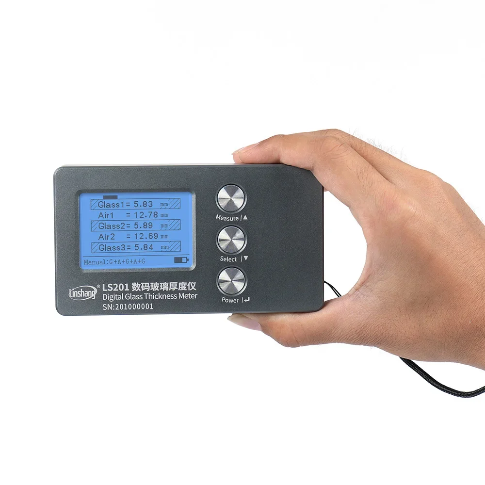 

LS201 Digital Hollow Glass Thickness Meter Gauge Double Triple Glazing Measuring Tool Laser Window Glass Thickness Meter