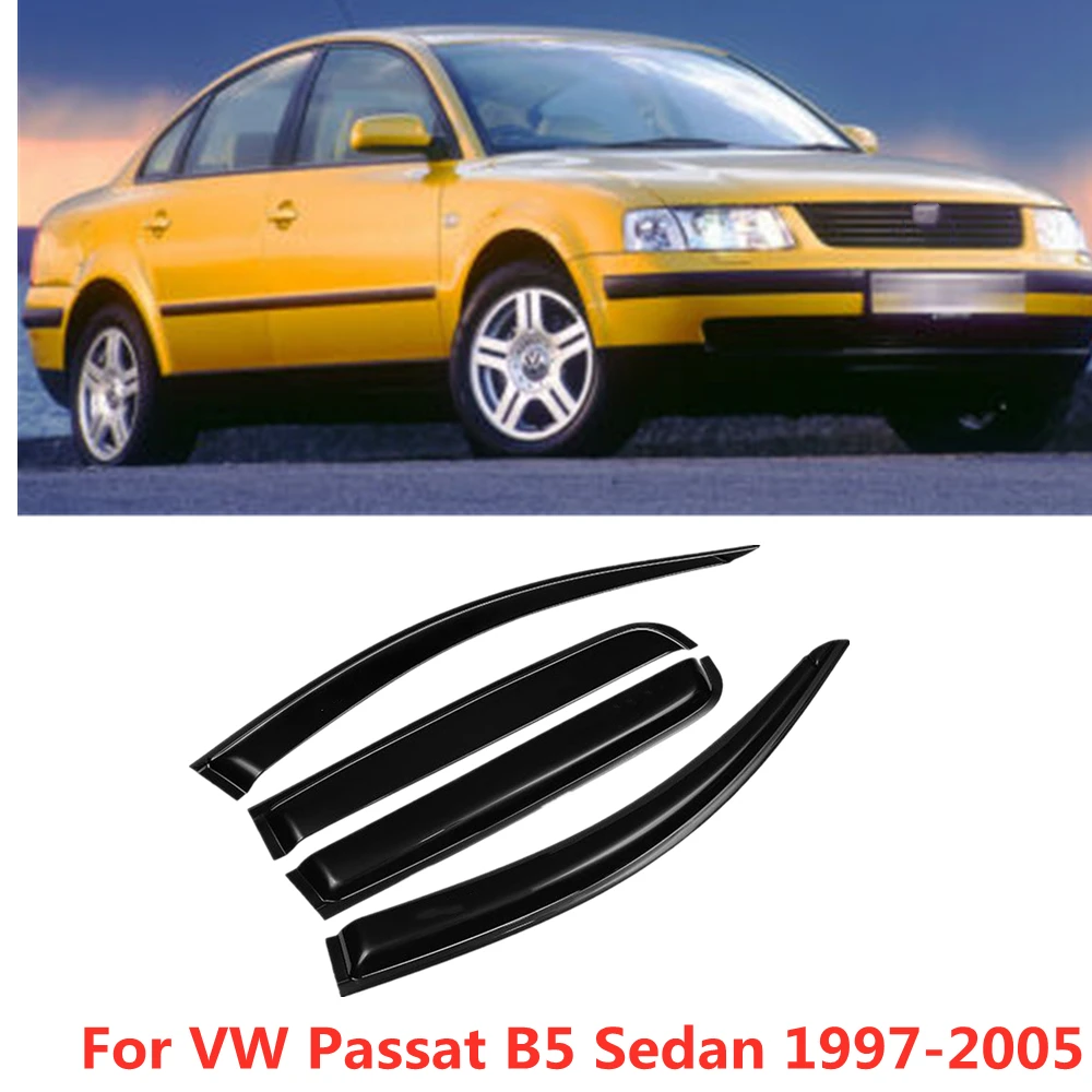 

For VW Passat B5 Sedan 1997 1998 2000 2001 2002 2003 2004 2005 Side Window Vent Visor Sun Rain Deflector Guard Awning Shelter