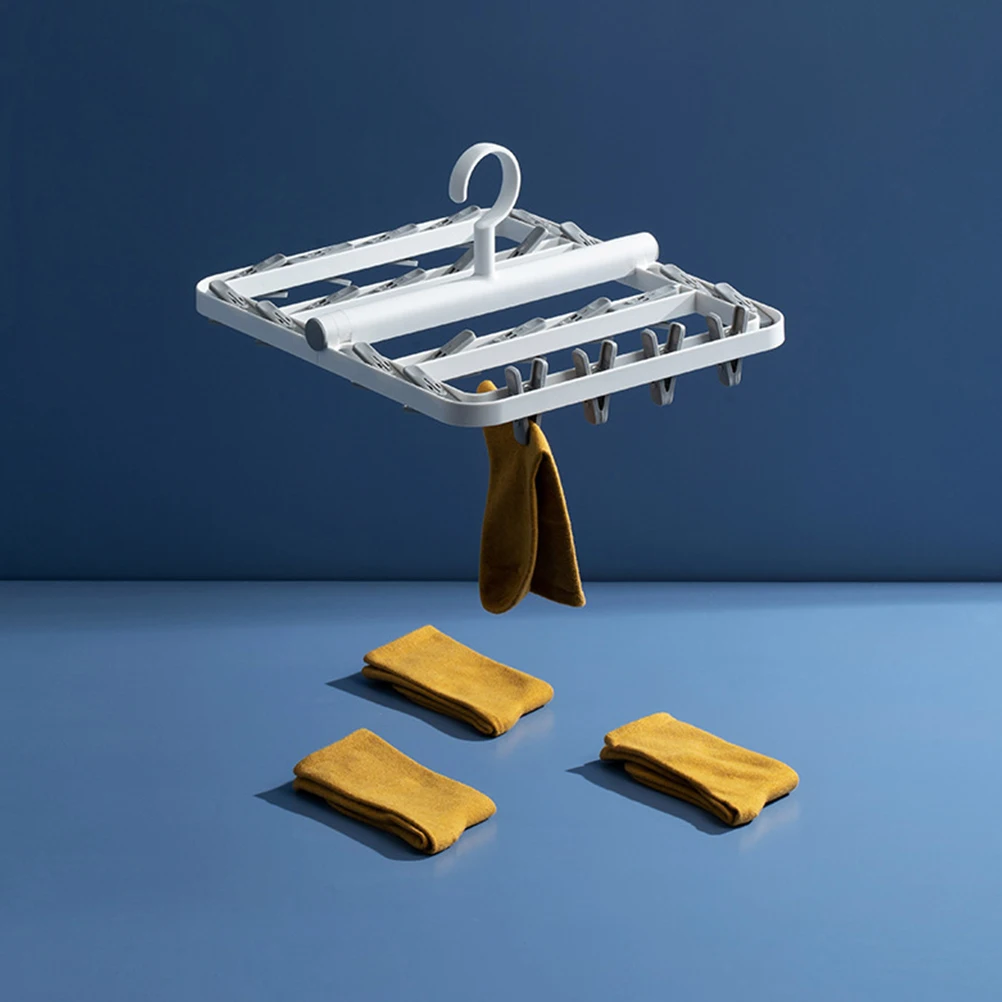 

Windproof Clothes Drying Rack Versatile Laundry Pin Multifunction Balcony Hanger Sock Easy to Convenient
