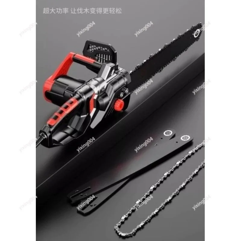

220V Plug-in Electric Chain Saw, Portable Handheld Wood Cutter for Tree Cutting & Household Logging